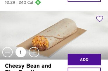 Bean and cheese burrito $2.99 in Brooklyn