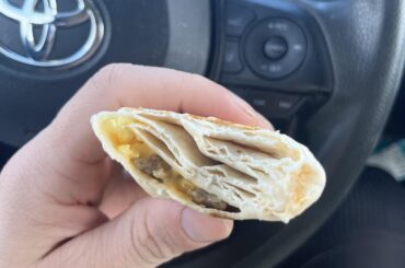 Wow they really fill their breakfast burritos