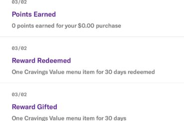 2x rewards from Cravings menu