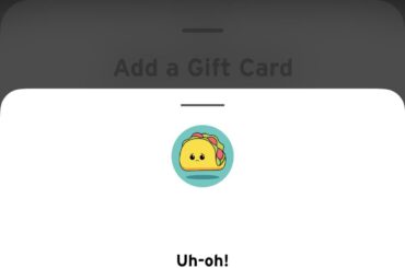 I try to add a gift card and just get this error every time on my Taco Bell app?