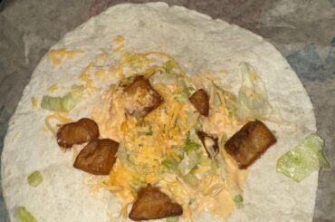 Spicy potato soft taco minus the spicy potato soft taco