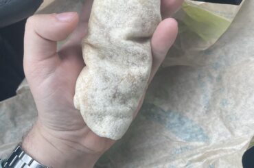 Are you serious?- my cheesy bean and rice burrito - I don’t have large hands.