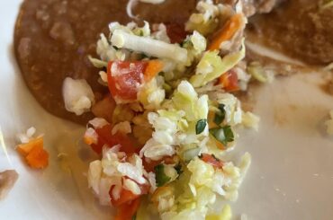 What is this deliciousness? It is like finely chopped veggies with some sort of tang? I can’t tell if it’s fermented or if it has vinegar. It’s like a Mexican kimchi!
