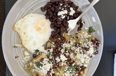 Homemade chilaquiles hit the spot