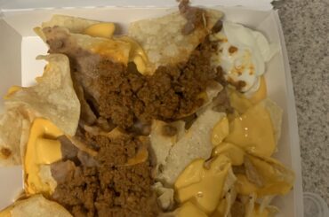 First time trying the loaded nachos and the did me dirty. Beef was cold asf, chips soggy, and I had no idea they came with refried beans or I would’ve taken them off as well