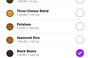 $1.99 to add black beans?!