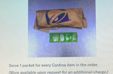 Yeah so, y’all gotta pay for verde sauce