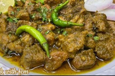Sirf 15 Minute May Banaiye Hyderabadi Famous Hari Mirch Ka Tala Hua Gosht - Green Chilli Mutton Fry