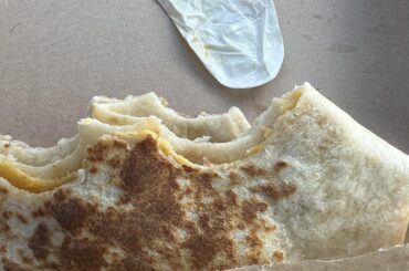 Partial glove in Crunchwrap