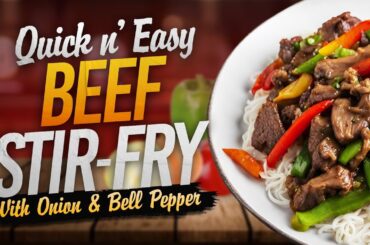 Delicious Recipe for Beef Stir-Fry with Onion and Bell Pepper | Easy and Quick