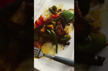 Chill Paneer with green & red capsicum | My favorite Spicy snack