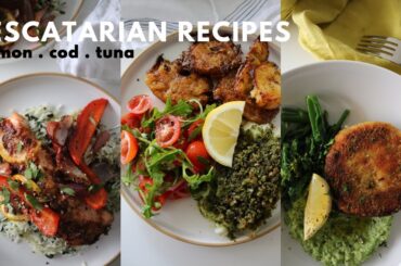 FISH {PESCATARIAN} RECIPES - salmon tray bake + tuna fish cakes + more...