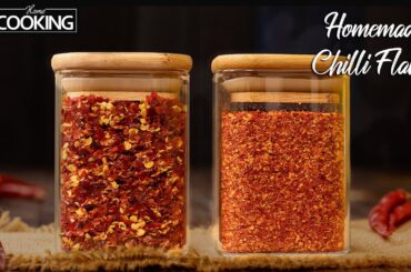 How to Make Red Chilli Flakes at Home | Homemade Red Chilli Flakes | Chilli Flakes in 2 Ways