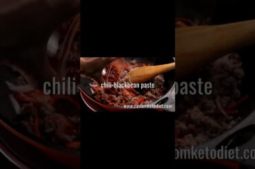 Keto Chili black bean pork cabbage stir fry #shorts.