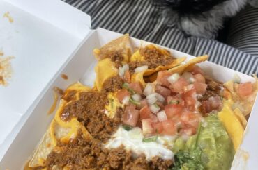 Great $5.29 nachos!!! Extra beef and cheese, add pico