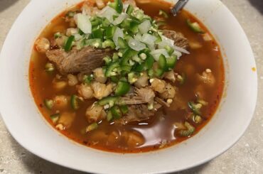 My favorite, Mom’s homemade pozole