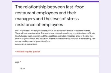 Survey for employees