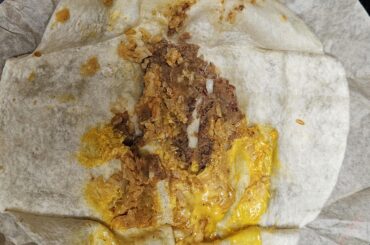 Cheesy bean and rice.