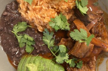 Beef tips in Guajillo sauce