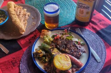 Asado con la familia.