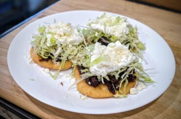 Homemade Beef Cheek Barbacoa Sopes