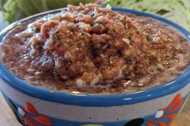 Mariscos 4 Vientos copycat salsa recipe - salsa with cabbage for crunch