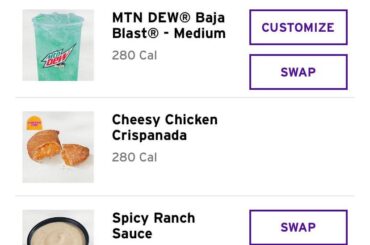 Taco Bell app price precision to the 10millionth of a cent