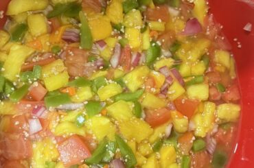 Pineapple mango salsa