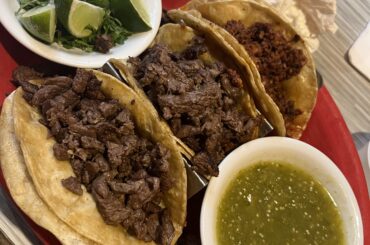 2 Steak and 1 Chorizo Taco