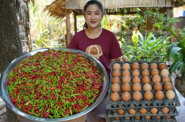 Yummy chili recipe and cooking with country style - Amazing cooking video