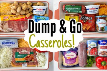 DUMP & GO CASSEROLES | 5 Quick & EASY Casserole Dinner Recipes! | Tasty Cheap Meals | Julia Pacheco