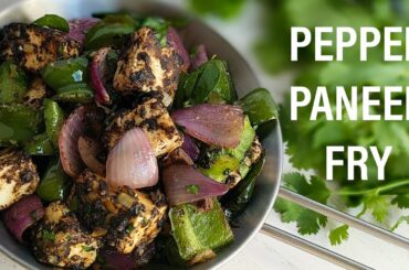 Paneer Fry Recipe | Paneer Pepper Fry in English | Pepper Paneer Dry | Dry Paneer | #paneerrecipes