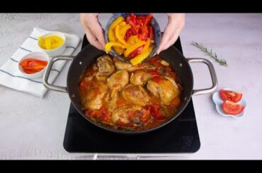 Easy chicken and bell peppers skillet: the perfect dinner recipe to try!