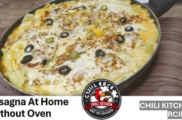 Lasagna Recipe At Home Without Oven By Chili Kitchen-YouTube