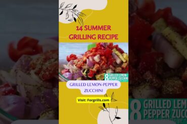 Grilled Lemon Pepper Zucchini Recipe #shorts
