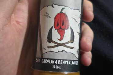 Local sauce (Lincoln UK) delightful balance of heat and flavour. It hurts but the fruitiness is amazing.