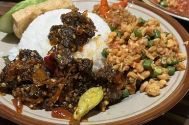 Nasi Paru (Beef Lung) dish I ate in Indonesia last year