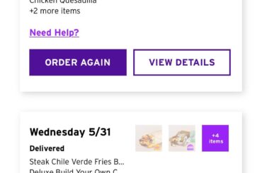 Order history app glitch?