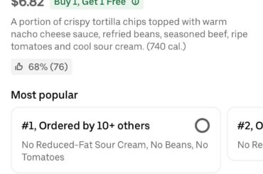 Found this on Uber eats