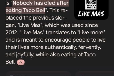 OK Google, what is Taco Bell's slogan?
