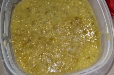 Salsa Verde and Salsa Verde this is now Roja because I added chipotle.