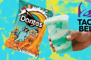 Taco Bell And Doritos Team Up For Baja Blast's 20th Anniversary AKA Baja Fiery Mango Doritos