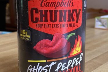 Ghost pepper chicken noodle soup
