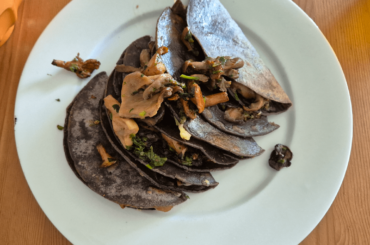 wild mushrooms + queso quesadillas