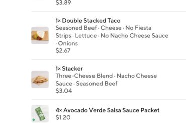 Had a couple drinks and this is my order