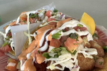 Fish and shrimp tacos from Baja California