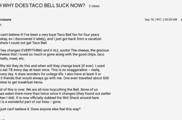 What People Were Saying About Taco Bell in the 90-2000s?