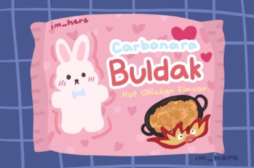 I drew a carbonara buldak :DD