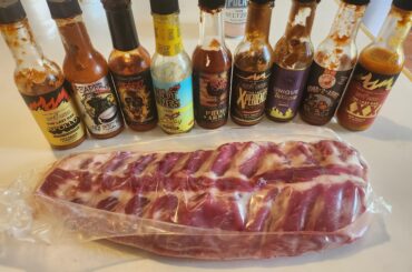 What spicy sauce should I glaze my smoked ribs?