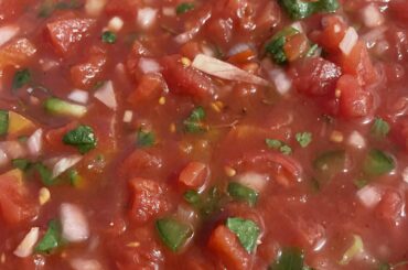 Made salsa with red, white and green onion, a copy from one of my favorite restaurants!